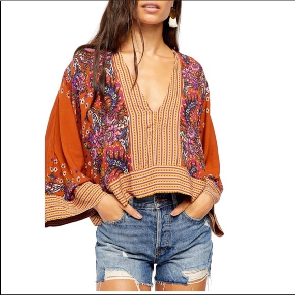NWT Free People Mix n Match Rust Top Small - Picture 6 of 9